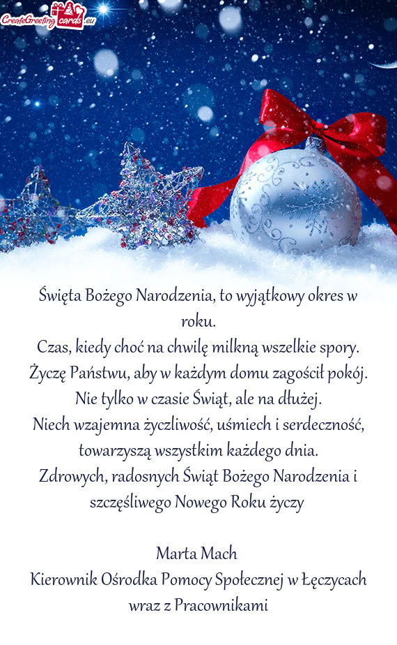 Czas, kiedy choć na chwilę milkną wszelkie spory