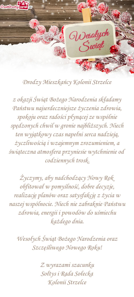 Czas napełni serca nadzieją, życzliwością i wzajemnym zrozumieniem, a świąteczna atmosfera p