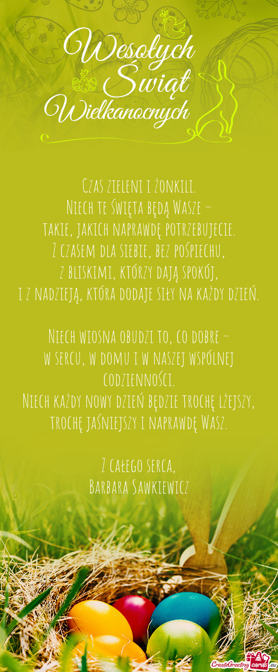 Czas zieleni i żonkili