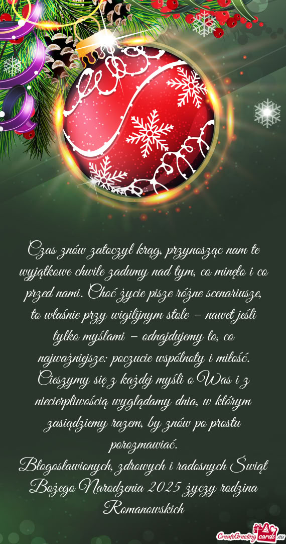 Czas znów zatoczył krąg, przynosząc nam te wyjątkowe chwile zadumy nad tym, co minęło i co pr