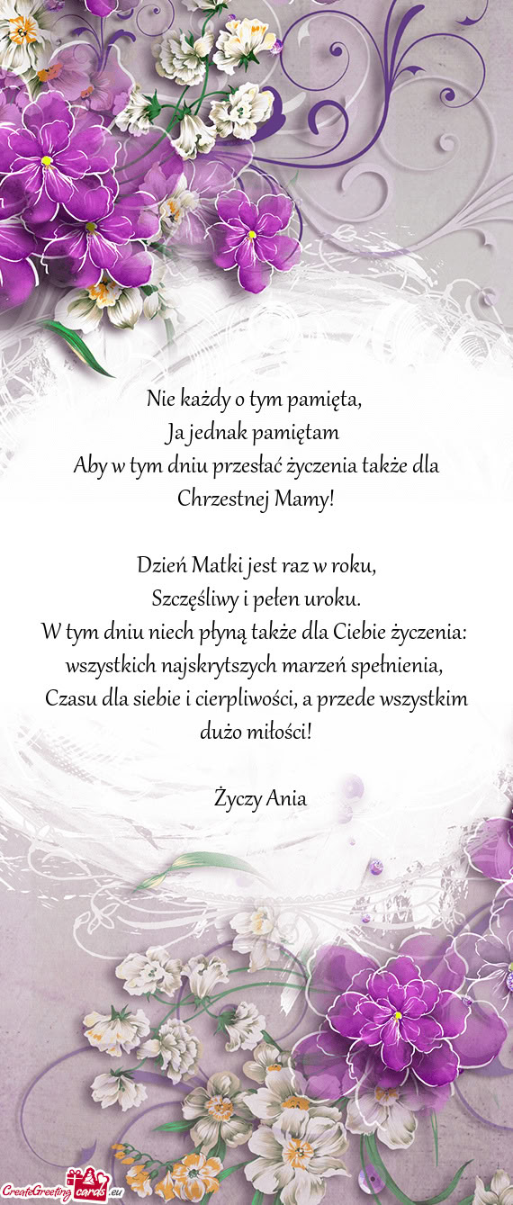 Czasu dla siebie i cierpliwości, a przede wszystkim dużo miłości