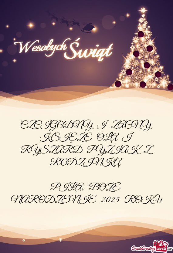 CZCIGODNY I ZACNY KSIĘŻE OLA I RYSZARD PYZIAK Z RODZINKĄ