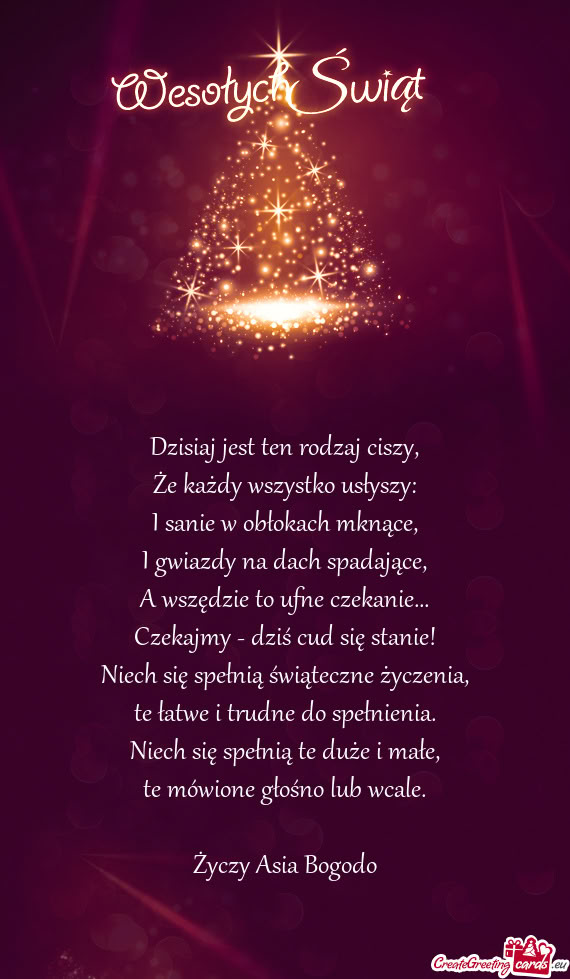 Czekajmy - dziś cud się stanie! Niech się spełnią świąteczne życzenia