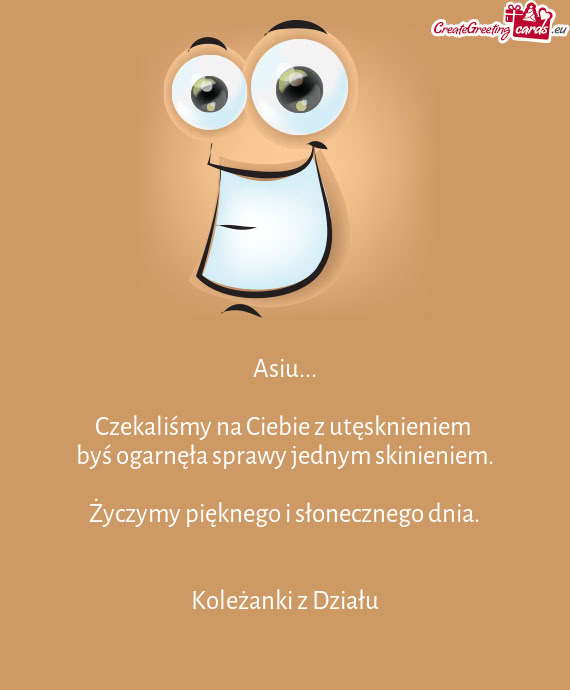 Czekaliśmy na Ciebie z utęsknieniem