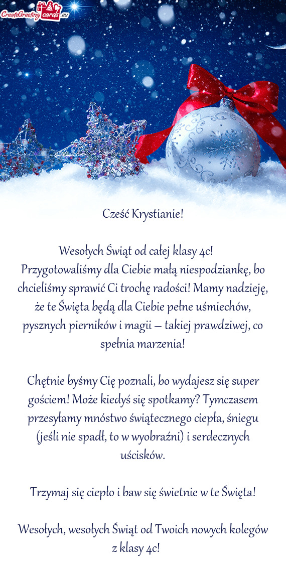 Cześć Krystianie