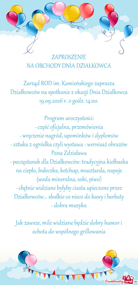 Część oficjalna, przemówienia