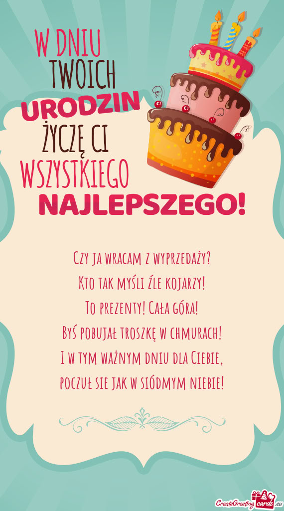 Czy ja wracam z wyprzedaży