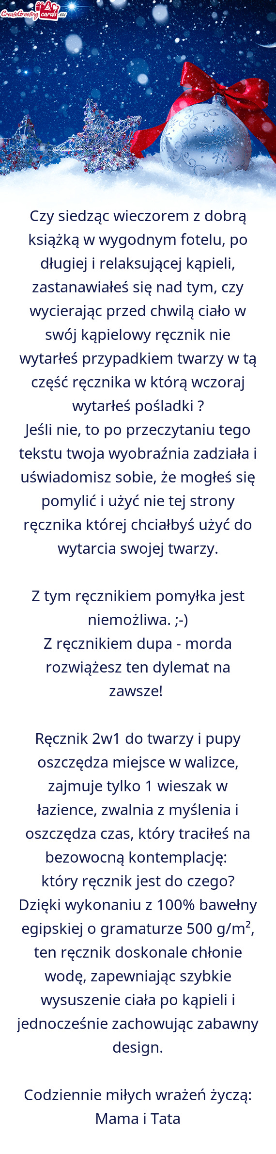 Czy siedząc wieczorem z dobrą książką w wygodnym fotelu, po długiej i relaksującej kąpieli