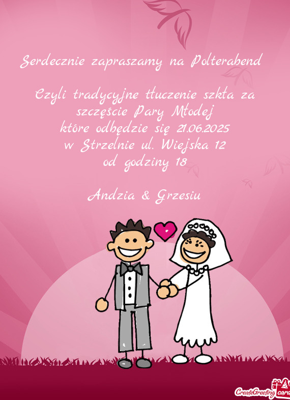 Czyli tradycyjne tłuczenie szkła za szczęście Pary Młodej