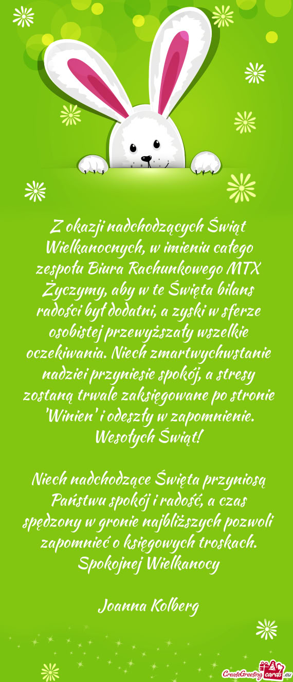 Czymy, aby w te Święta bilans radości był dodatni, a zyski w sferze osobistej przewyższały wsz
