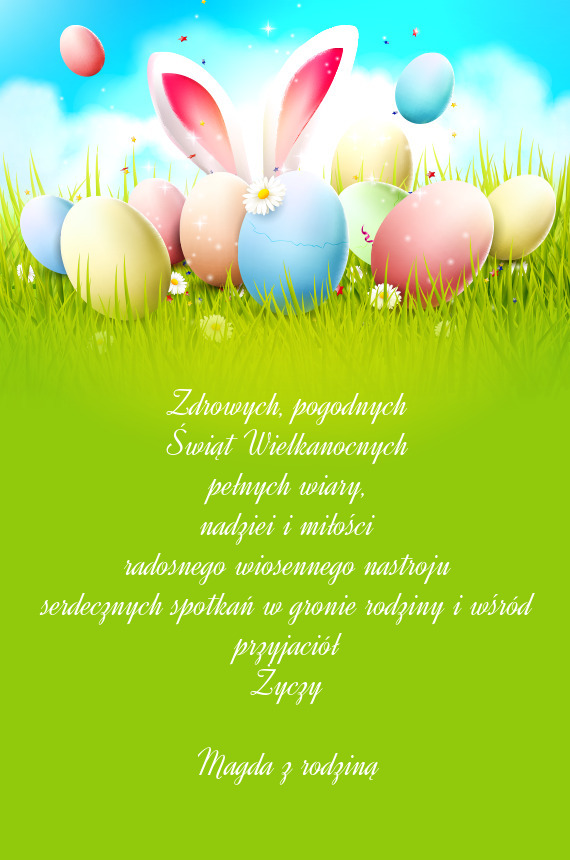 D przyjaciół Życzy Magda z rodziną