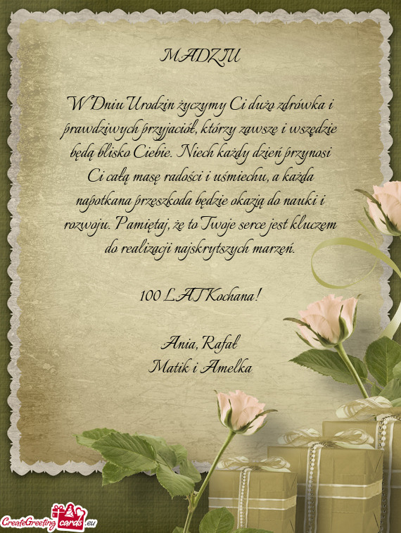 Dą blisko Ciebie. Niech każdy dzień przynosi Ci całą masę radości i uśmiechu, a każda napot