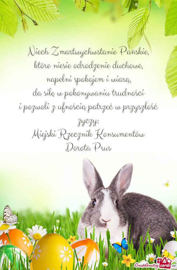 Da siłę w pokonywaniu trudności i pozwoli z ufnością patrzeć w przyszłość życzy