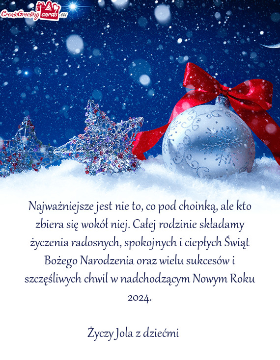 Damy życzenia radosnych, spokojnych i ciepłych Świąt Bożego Narodzenia oraz wielu sukcesów i s
