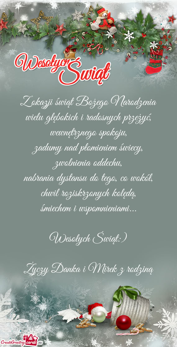 ) Danka i Mirek z rodziną