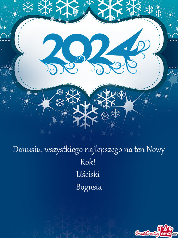 Danusiu, wszystkiego najlepszego na ten Nowy Rok