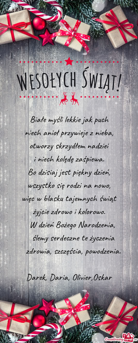 Darek, Daria, Olivier,Oskar