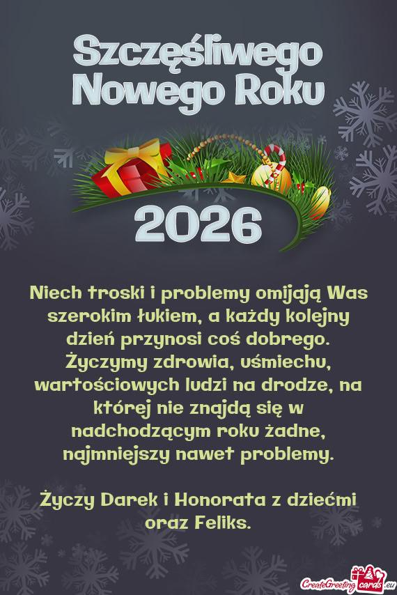 Darek i Honorata z dziećmi oraz Feliks