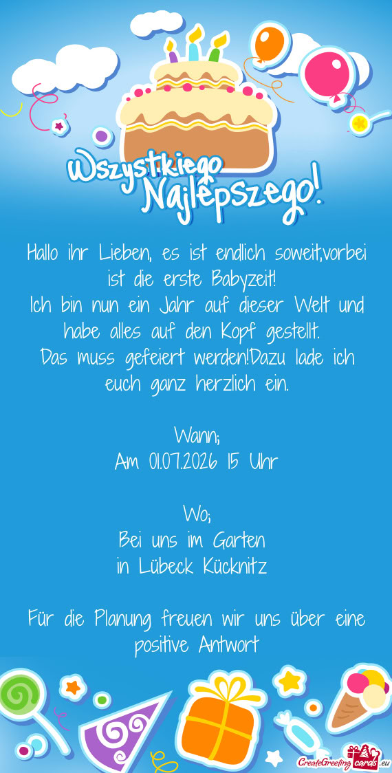 Das muss gefeiert werden!Dazu lade ich euch ganz herzlich ein