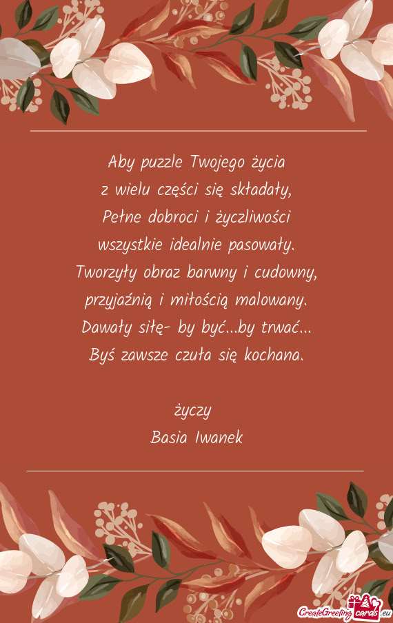 Dawały siłę- by być...by trwać