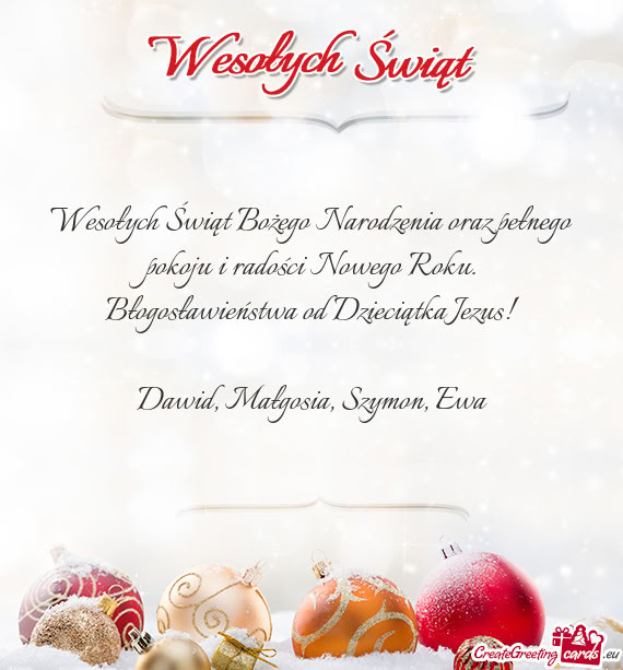 Dawid, Małgosia, Szymon, Ewa