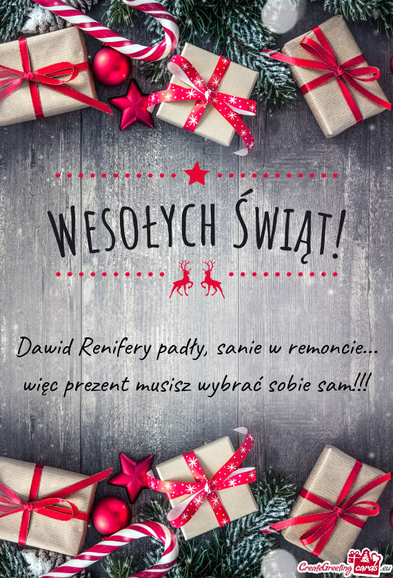 Dawid Renifery padły