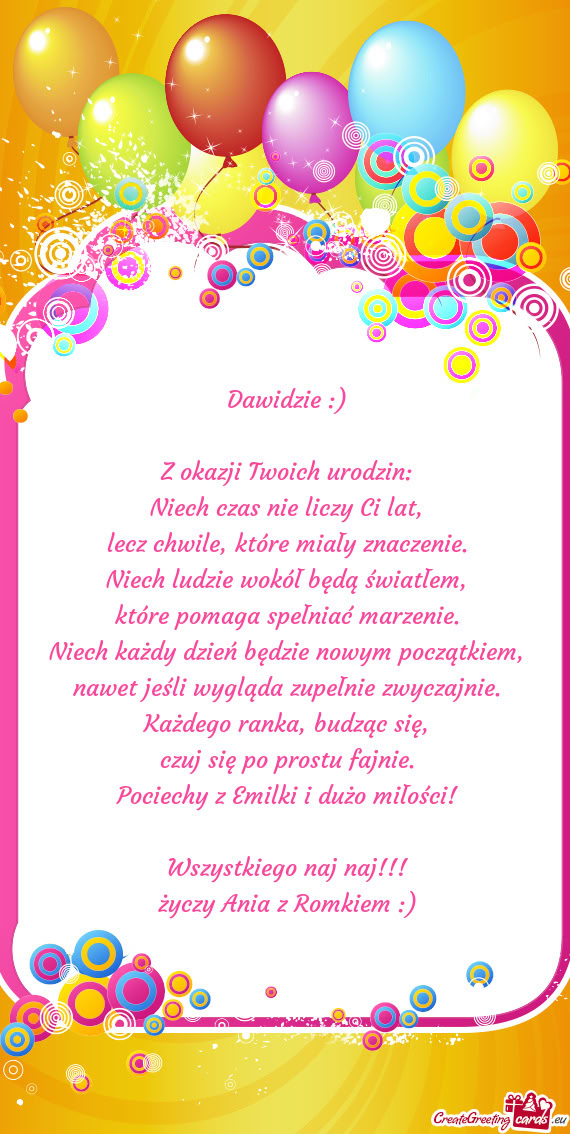 Dawidzie :)