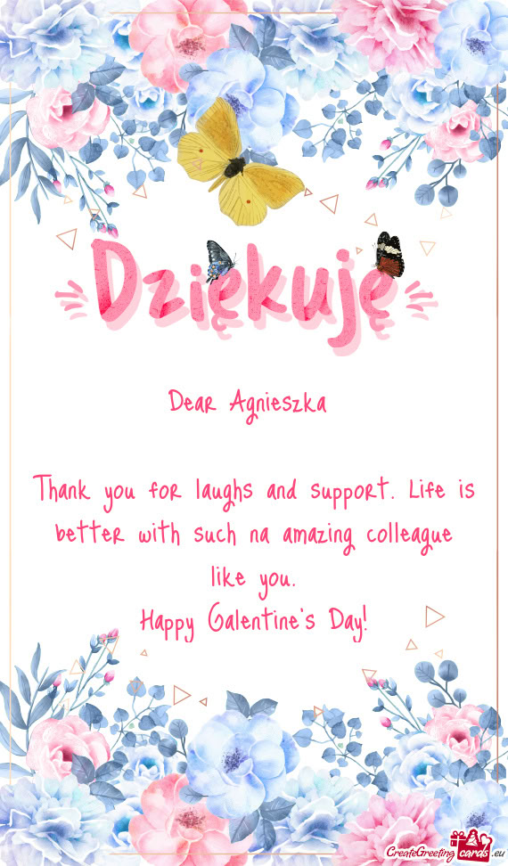 Dear Agnieszka