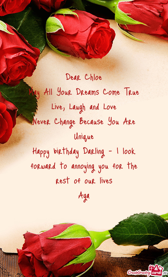 Dear Chloe