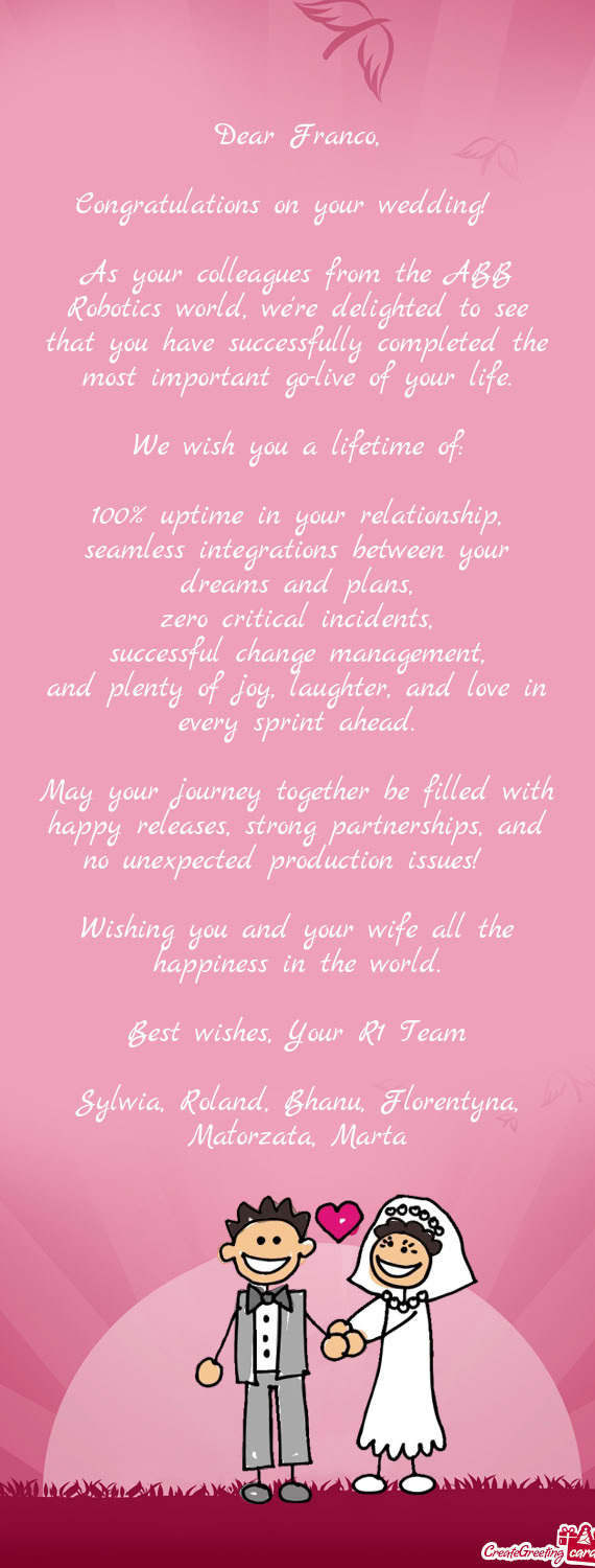 Dear Franco