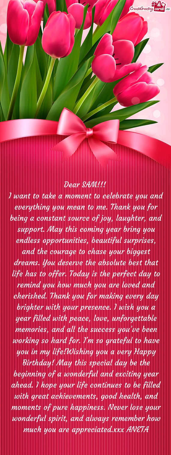 Dear SAM