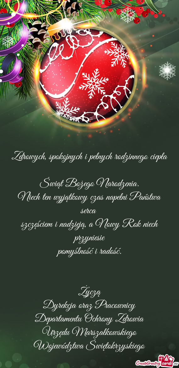 Departamentu Ochrony Zdrowia