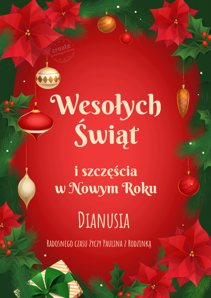 Dianusia Radosnego czasu Paulina z Rodzinką 🎄❤️