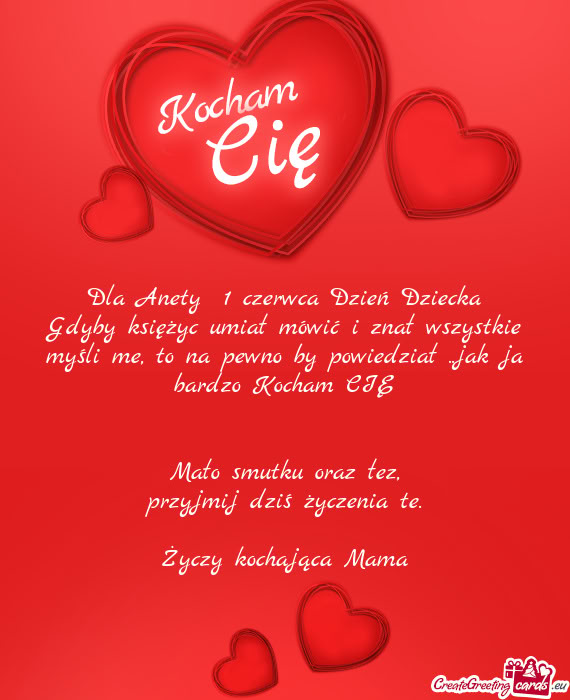 Dla Anety 1 czerwca Dzień Dziecka