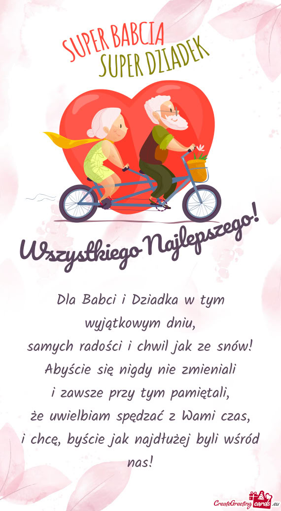 Dla Babci i Dziadka w tym wyjątkowym dniu