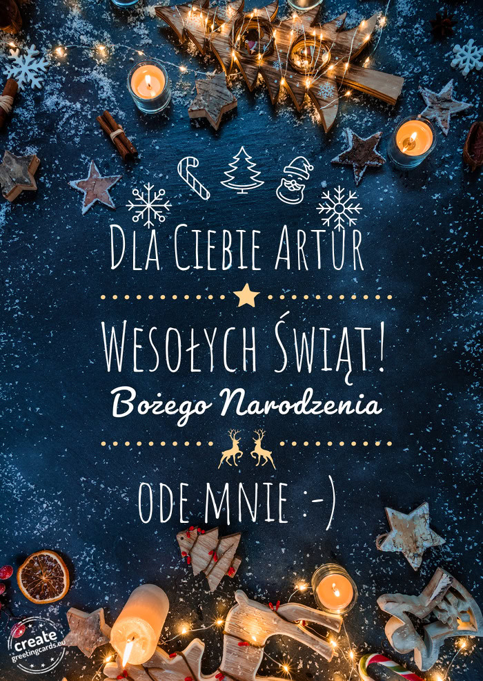Dla Ciebie Artur Wesołych Świąt ode mnie :-)