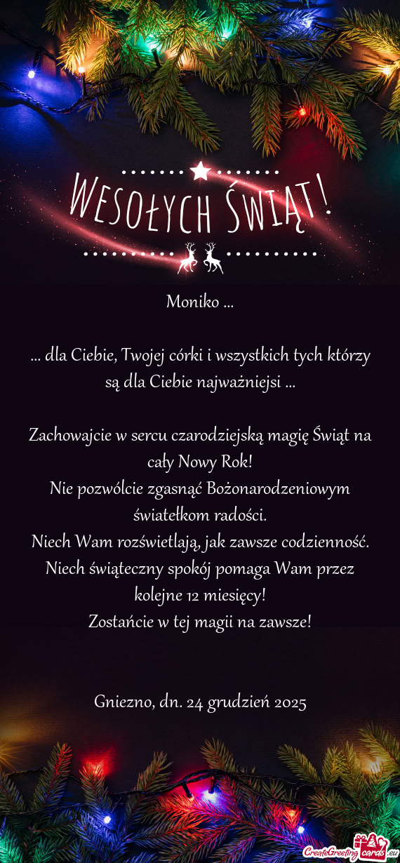 Dla Ciebie, Twojej córki i wszystkich tych którzy są dla Ciebie najważniejsi