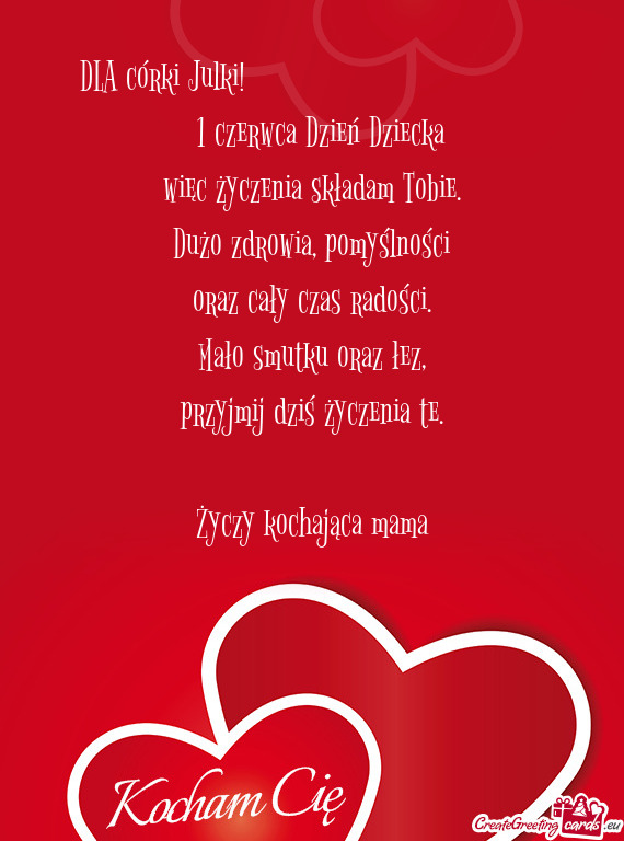 DLA córki Julki