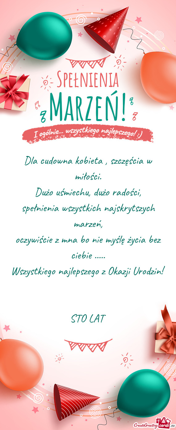 Dla cudowna kobieta , szczęścia w miłości