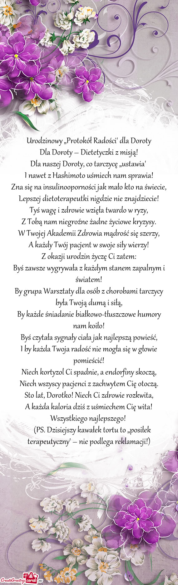 Dla Doroty – Dietetyczki z misją