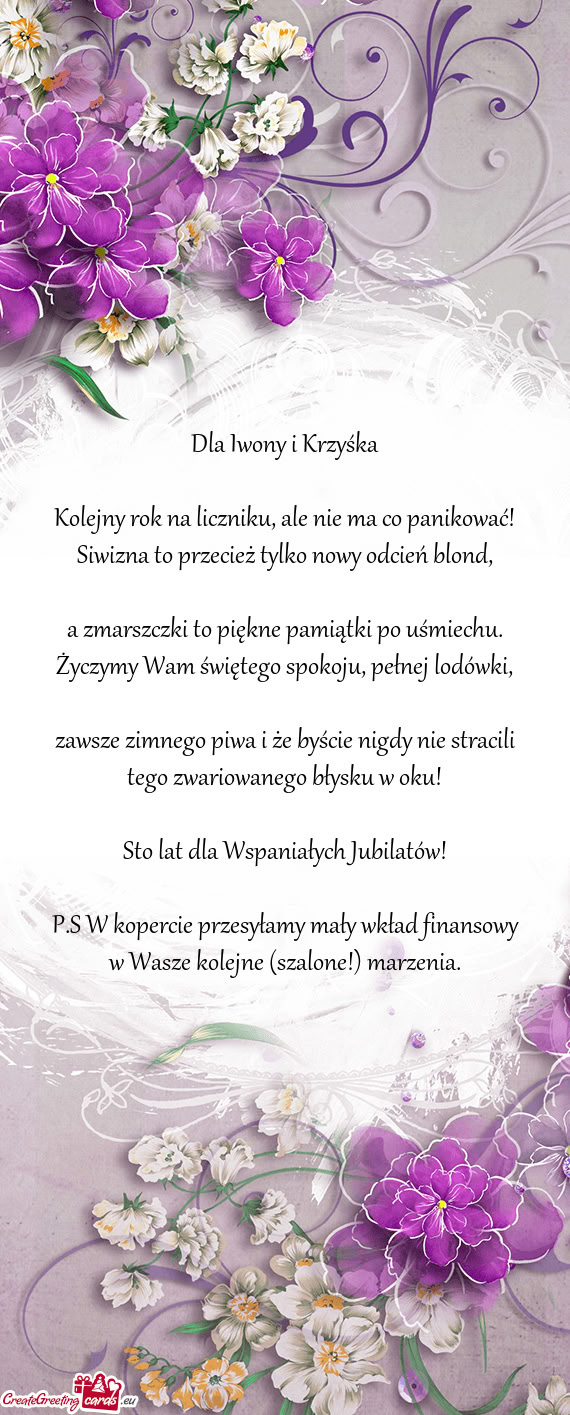 Dla Iwony i Krzyśka