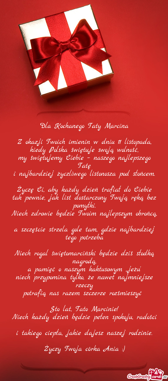 Dla Kochanego Taty Marcina