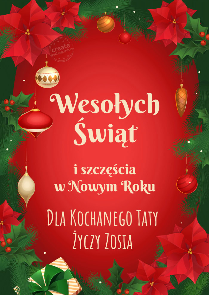 Dla Kochanego Taty Zosia