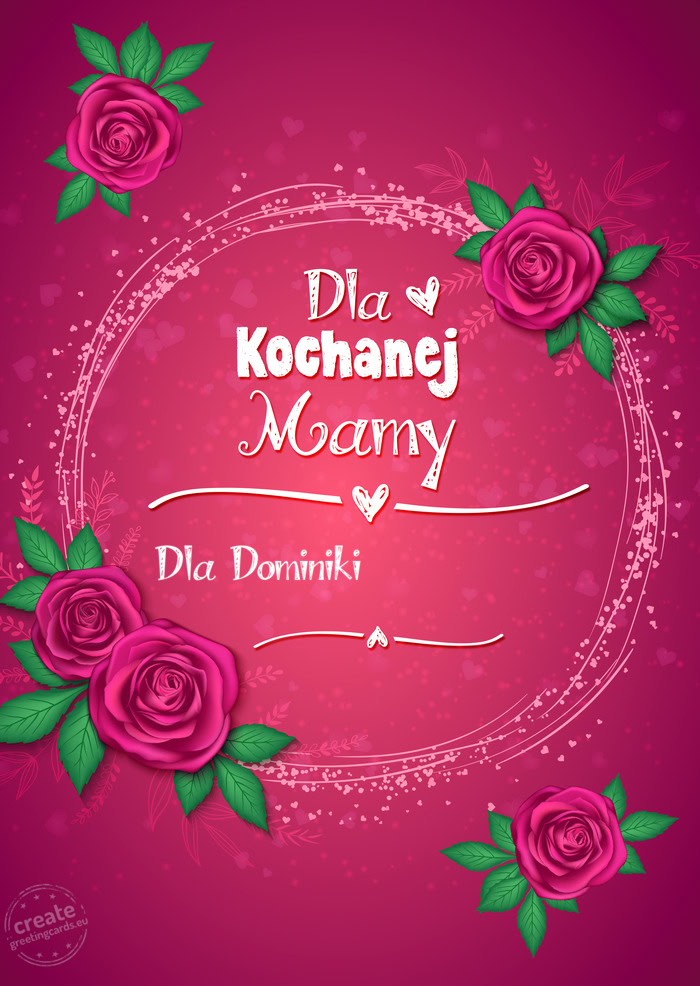 Dla kochanej Mamy, Dla Dominiki❤️❤️❤️❤️❤️