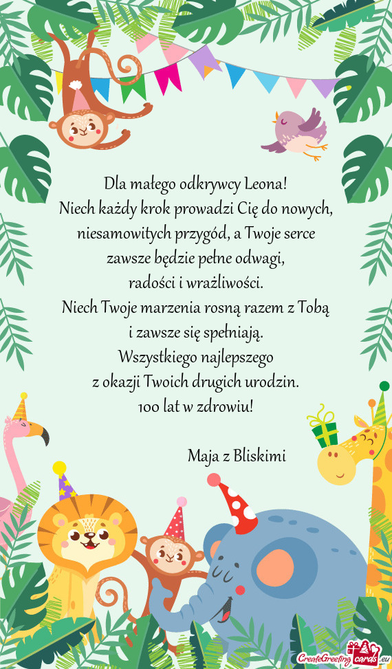 Dla małego odkrywcy Leona