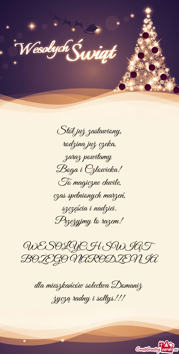 Dla mieszkańców sołectwa Domaniż