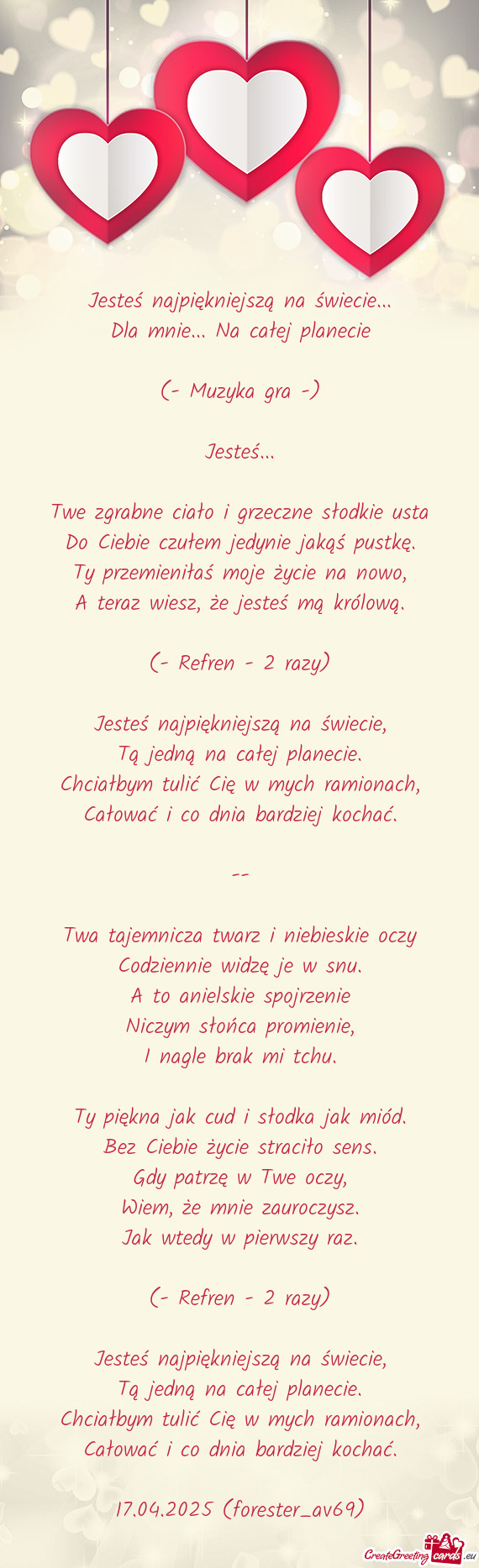 Dla mnie... Na całej planecie