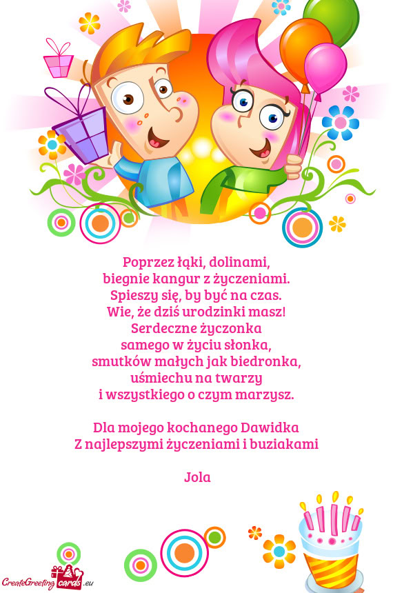 Dla mojego kochanego Dawidka