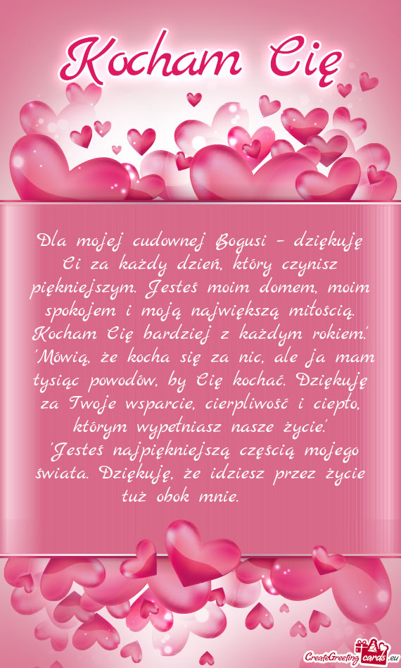 Dla mojej cudownej Bogusi – dziękuję Ci za każdy dzień, który czynisz piękniejszym. Jesteś