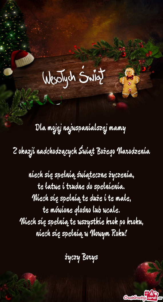 Dla mojej najwspanialszej mamy